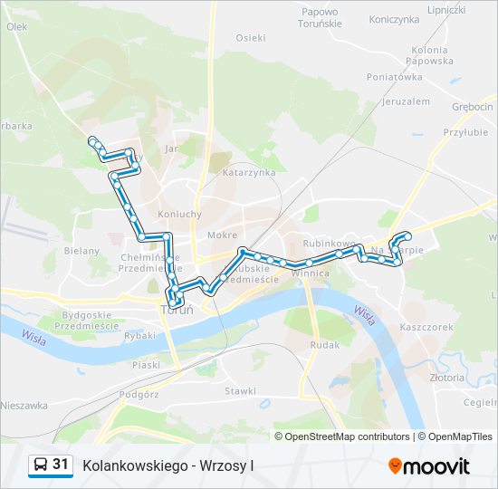 31 bus Line Map