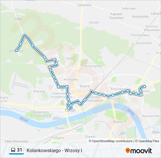 31 bus Line Map