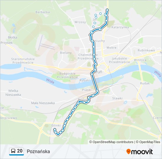 20 bus Line Map