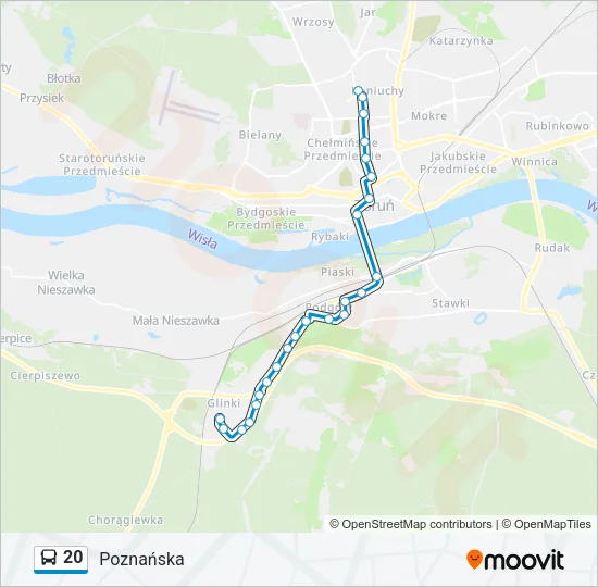 20 Bus Line Map