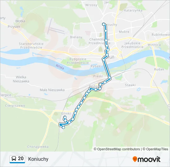 20 Bus Line Map