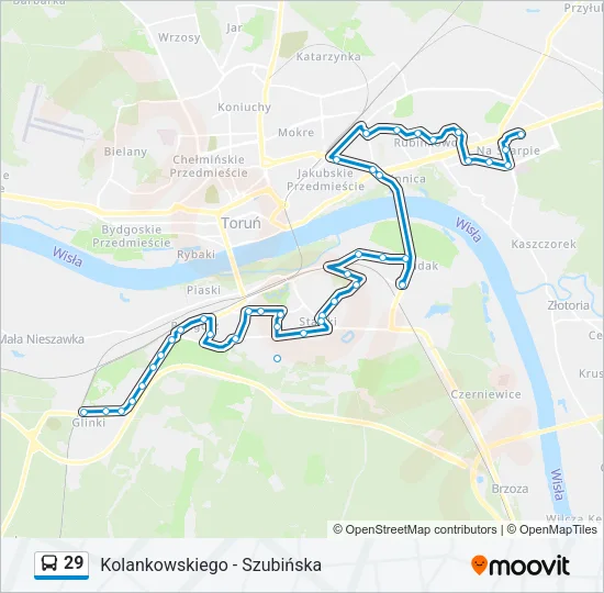Автобус 29: карта маршрута
