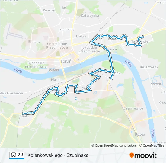 Автобус 29: карта маршрута