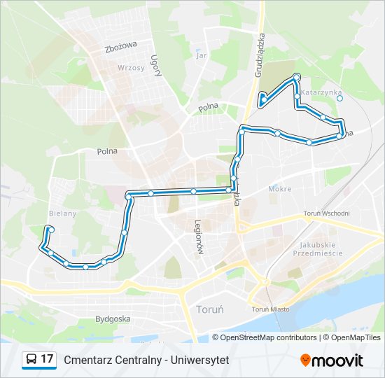 17 bus Line Map