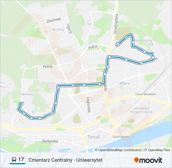 17 bus Line Map