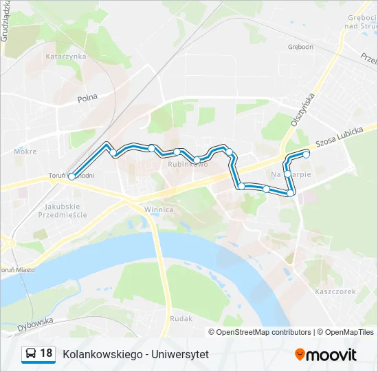 Автобус 18: карта маршрута