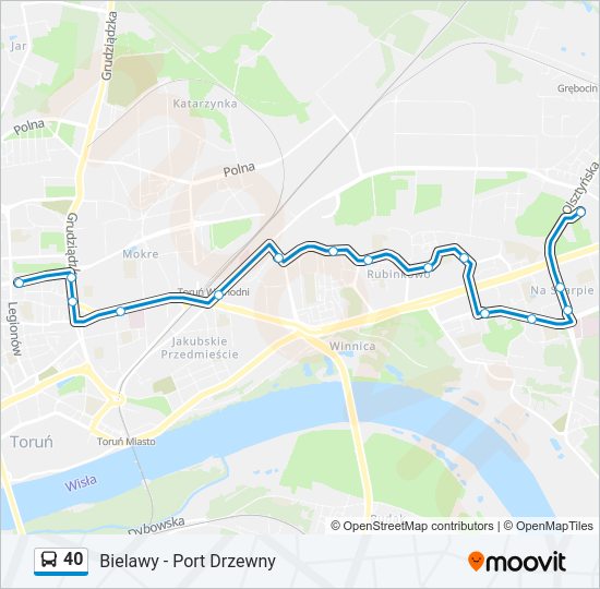 40 bus Line Map