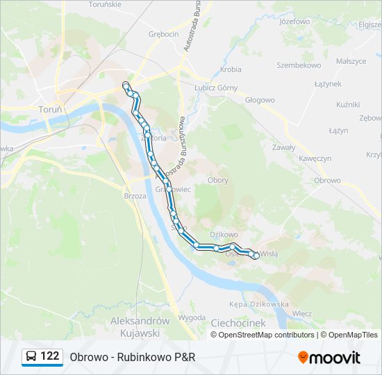 122 bus Line Map