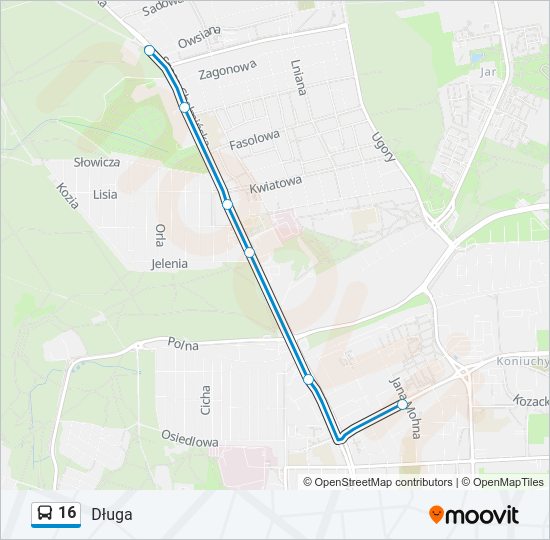 16 bus Line Map