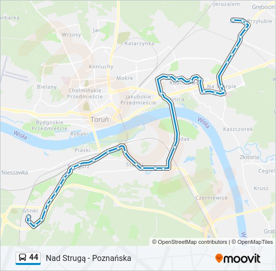 44 bus Line Map