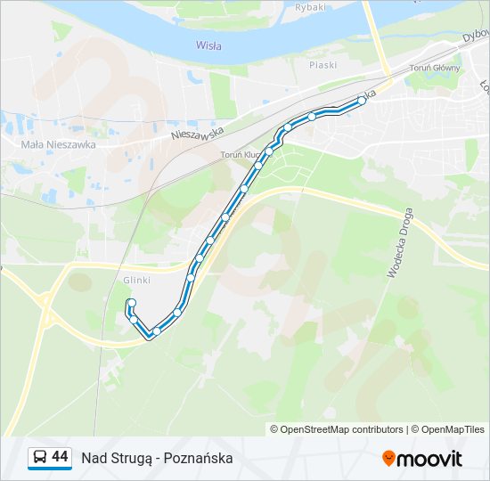 44 bus Line Map