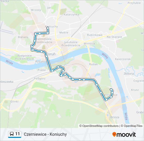 11 bus Line Map