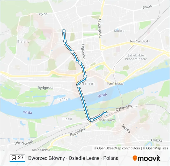 Автобус 27: карта маршрута