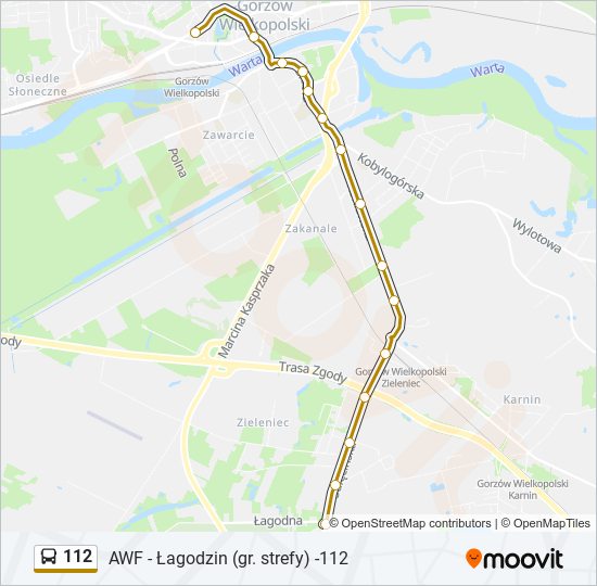 112 bus Line Map