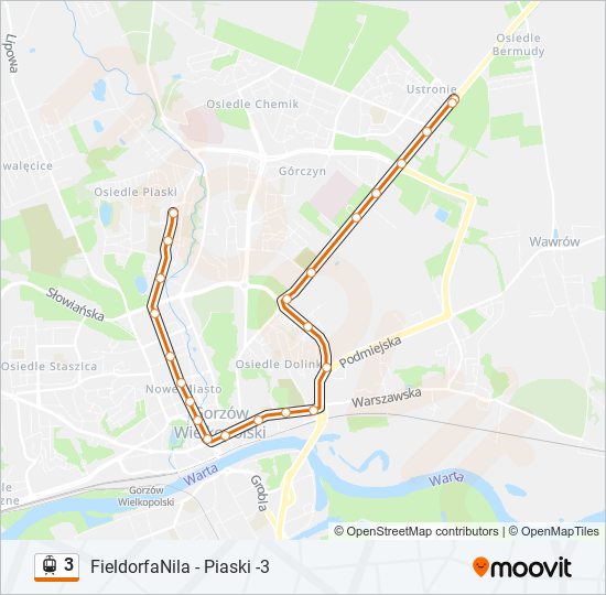 3 Light Rail Line Map