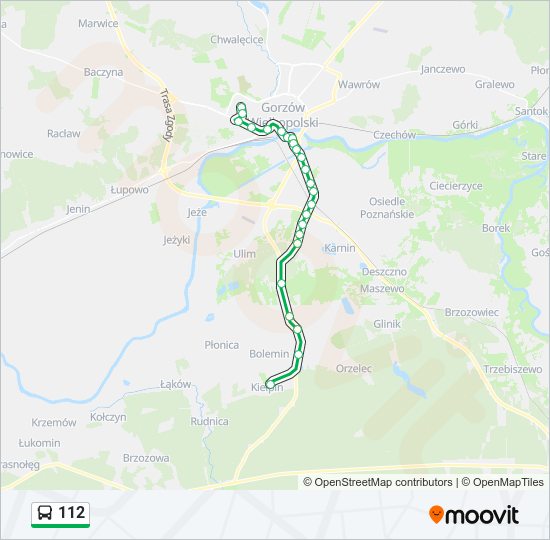 112 bus Line Map