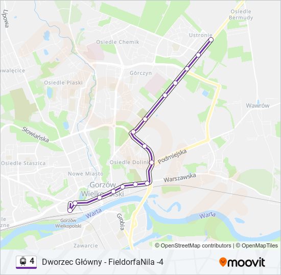 4 light rail Line Map