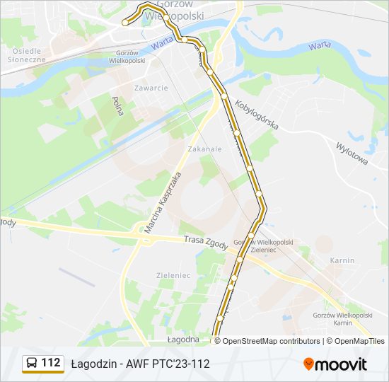 112 bus Line Map