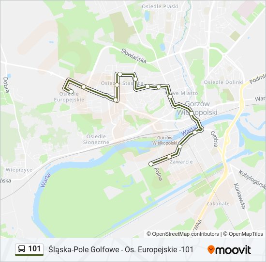 101 bus Line Map