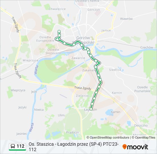 112 bus Line Map