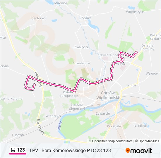 123 bus Line Map