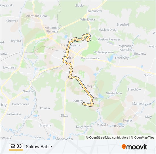 33 bus Line Map