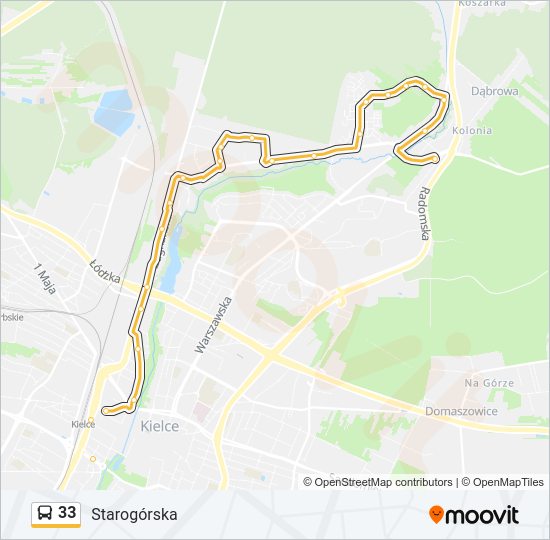 33 bus Line Map