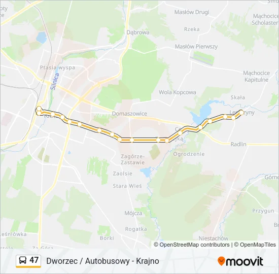 47 Bus Line Map