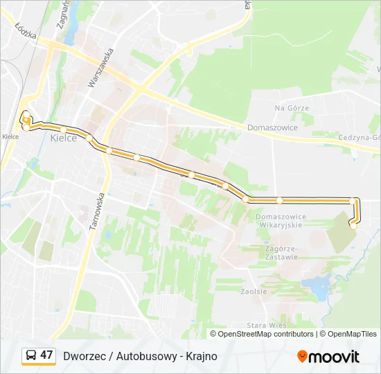 47 Bus Line Map