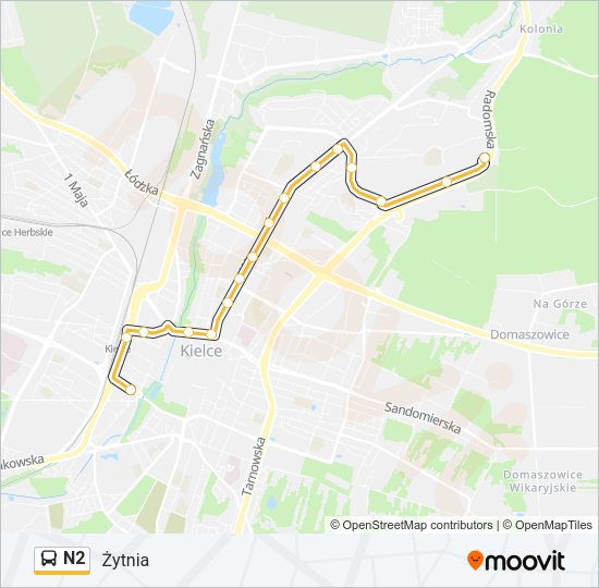 N2 bus Line Map