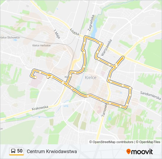 50 bus Line Map