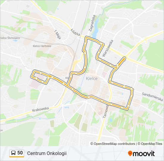 50 bus Line Map