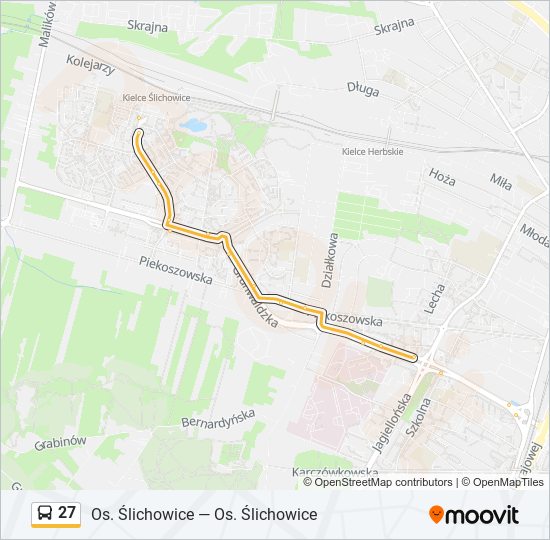 27 bus Line Map