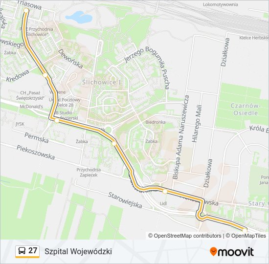 27 bus Line Map