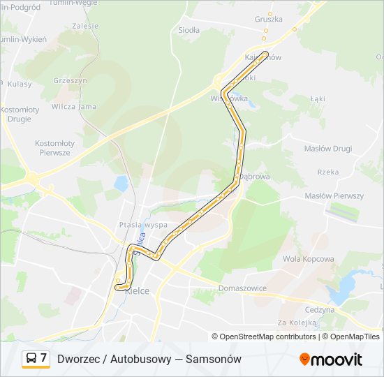 Автобус 7: карта маршрута