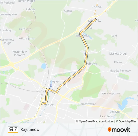 Автобус 7: карта маршрута