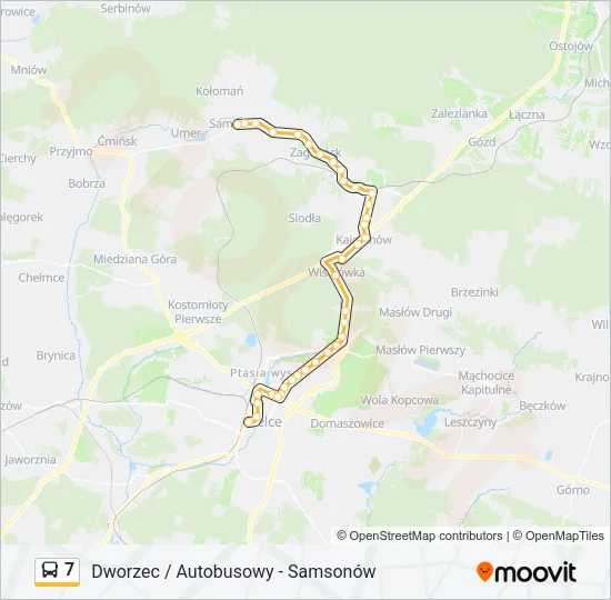 7 Bus Line Map