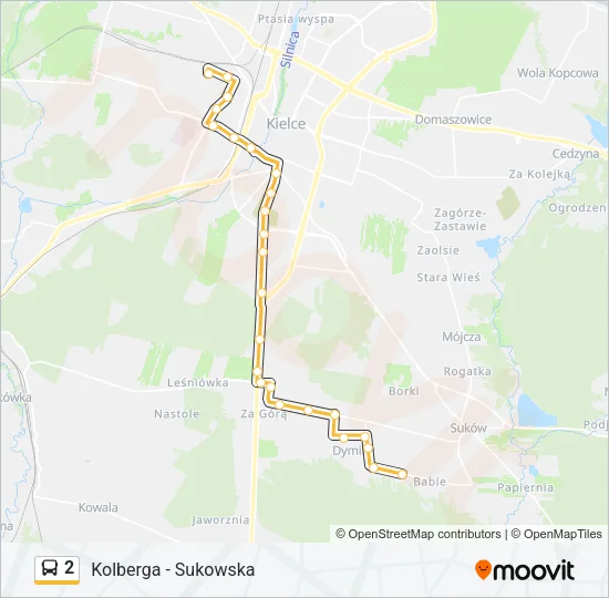 2 Bus Line Map
