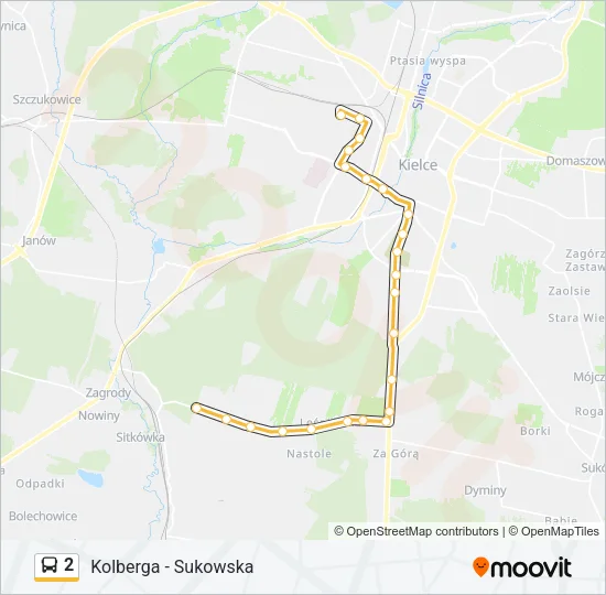 2 Bus Line Map