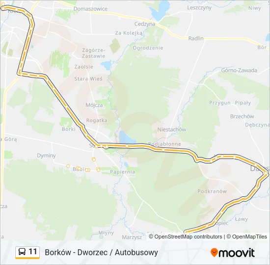 11 Bus Line Map