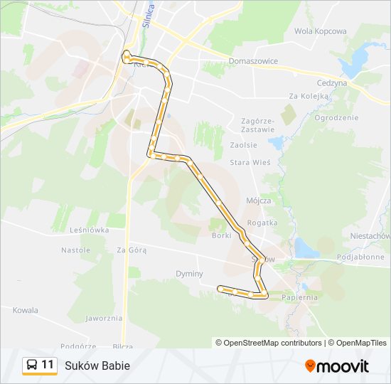 11 bus Line Map