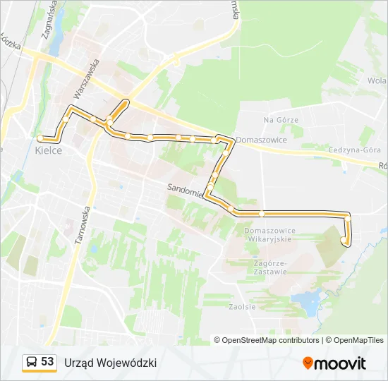 Автобус 53: карта маршрута