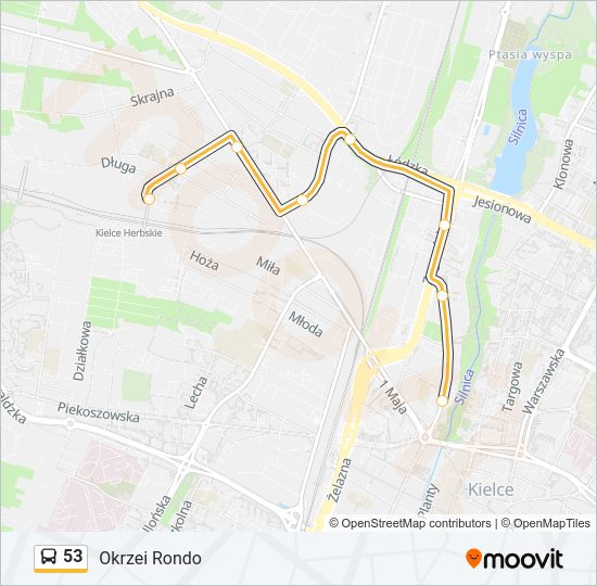 53 bus Line Map