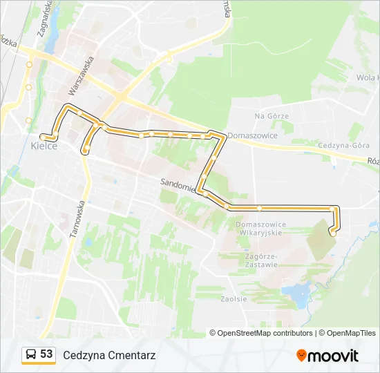 Автобус 53: карта маршрута