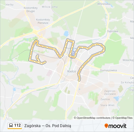 112 bus Line Map