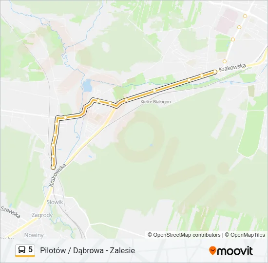 5 Bus Line Map