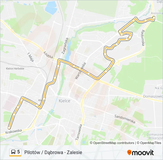 5 Bus Line Map