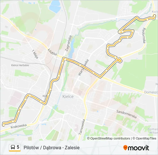 5 Bus Line Map