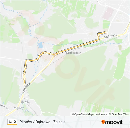 5 Bus Line Map