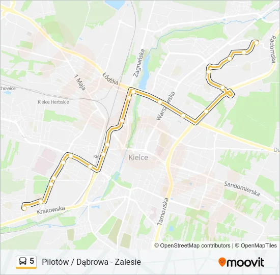 5 Bus Line Map